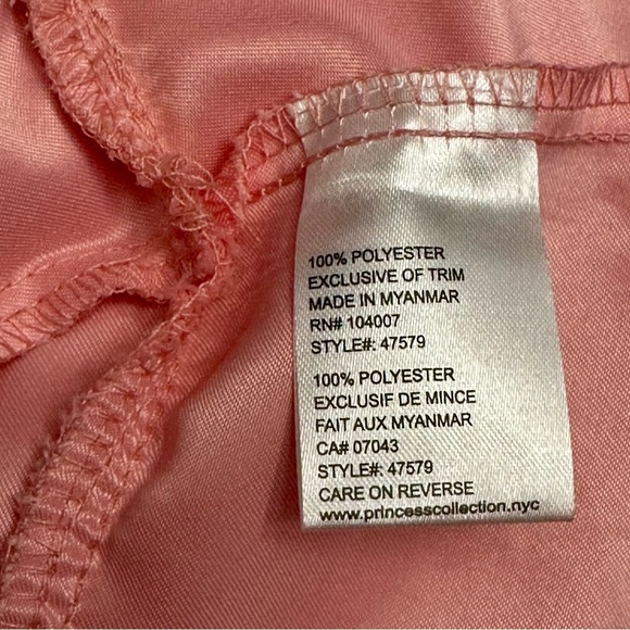 American Princess Pink Tulle Dress Sz 6 Floral Jacquard Jeweled Waist Fancy Gown - Picture 9 of 10